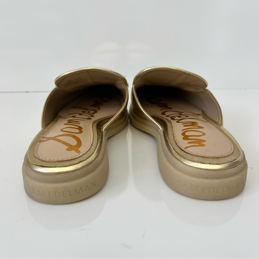 SAM EDELMAN Kira Bit Mule in Gold Metallic Leather NEW - Picture 10 of 14